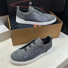 (仅男码) Zegna TS-SECONDSKIN 经典商务弹力交叉松紧带舒适休闲男鞋 杰尼亚TriPle Stitc (仅男码) Zegna TS-SECONDSKIN 经典商务弹力交叉松紧带舒适休闲男鞋 杰尼亚TriPle Stitc