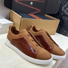 (仅男码) Zegna TS-SECONDSKIN 经典商务弹力交叉松紧带舒适休闲男鞋 杰尼亚TriPle Stitc (仅男码) Zegna TS-SECONDSKIN 经典商务弹力交叉松紧带舒适休闲男鞋 杰尼亚TriPle Stitc