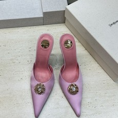 SAINT LAURENT PARIS 圣罗兰2026春夏新款高跟水钻女鞋 YSL字母logo五金扣尖头细跟穆勒凉拖鞋 SAINT LAURENT PARIS 圣罗兰2026春夏新款高跟水钻女鞋 YSL字母logo五金扣尖头细跟穆勒凉拖鞋