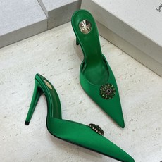 SAINT LAURENT PARIS 圣罗兰2026春夏新款高跟水钻女鞋 YSL字母logo五金扣尖头细跟穆勒凉拖鞋 SAINT LAURENT PARIS 圣罗兰2026春夏新款高跟水钻女鞋 YSL字母logo五金扣尖头细跟穆勒凉拖鞋