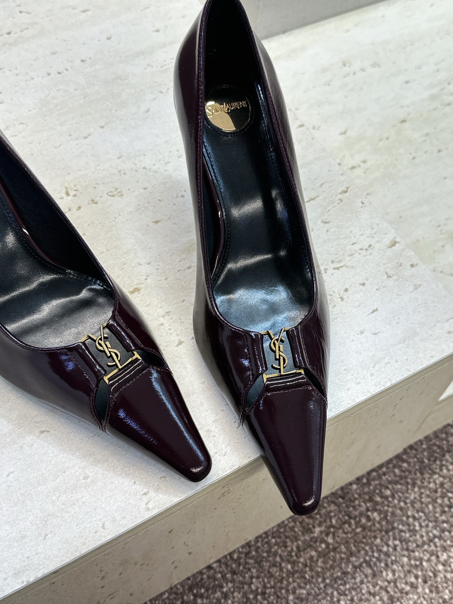 SAINT LAURENT PARIS 圣罗兰2026秋冬新款高跟女鞋  YSL字母logo五金扣明星同款细根尖头单鞋鞋