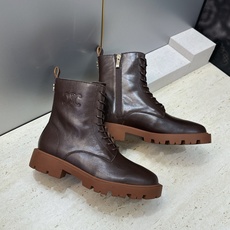 CELINE 2026秋冬新款系带机车女短靴 瑟琳字母logo厚底低跟圆头骑士军靴 材质鞋面进口小牛皮/进口羊猄皮+水染 CELINE 2026秋冬新款系带机车女短靴 瑟琳字母logo厚底低跟圆头骑士军靴 材质鞋面进口小牛皮/进口羊猄皮+水染