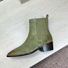 CELINE 2026秋冬新款游牧风格机车女短靴 瑟琳字母logo粗跟尖头切尔西骑士靴 材质鞋面定制进口小牛皮/进口羊猄 CELINE 2026秋冬新款游牧风格机车女短靴 瑟琳字母logo粗跟尖头切尔西骑士靴 材质鞋面定制进口小牛皮/进口羊猄