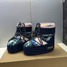 MOON BOOT 2026秋冬新款情侣新款时尚系带拼色女短靴 Park Soulmate 防寒保暖羽绒平底圆头雪地靴 MOON BOOT 2026秋冬新款情侣新款时尚系带拼色女短靴 Park Soulmate 防寒保暖羽绒平底圆头雪地靴