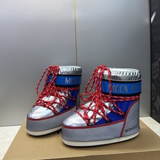 MOON BOOT 2026秋冬新款情侣新款时尚系带拼色女短靴 Park Soulmate 防寒保暖羽绒平底圆头雪地靴 MOON BOOT 2026秋冬新款情侣新款时尚系带拼色女短靴 Park Soulmate 防寒保暖羽绒平底圆头雪地靴