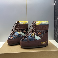 MOON BOOT 2026秋冬新款情侣新款时尚系带拼色女短靴 Park Soulmate 防寒保暖羽绒平底圆头雪地靴 MOON BOOT 2026秋冬新款情侣新款时尚系带拼色女短靴 Park Soulmate 防寒保暖羽绒平底圆头雪地靴