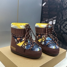 MOON BOOT 2026秋冬新款情侣新款时尚系带拼色女短靴 Park Soulmate 防寒保暖羽绒平底圆头雪地靴 MOON BOOT 2026秋冬新款情侣新款时尚系带拼色女短靴 Park Soulmate 防寒保暖羽绒平底圆头雪地靴