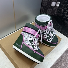 MOON BOOT 2026秋冬新款情侣新款时尚系带拼色女短靴 Park Soulmate 防寒保暖羽绒平底圆头雪地靴 MOON BOOT 2026秋冬新款情侣新款时尚系带拼色女短靴 Park Soulmate 防寒保暖羽绒平底圆头雪地靴