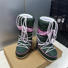 MOON BOOT 2026秋冬新款情侣新款时尚系带拼色中筒女靴 Park Soulmate 防寒保暖羽绒平底圆头雪地 MOON BOOT 2026秋冬新款情侣新款时尚系带拼色中筒女靴 Park Soulmate 防寒保暖羽绒平底圆头雪地