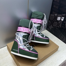 MOON BOOT 2026秋冬新款情侣新款时尚系带拼色中筒女靴 Park Soulmate 防寒保暖羽绒平底圆头雪地 MOON BOOT 2026秋冬新款情侣新款时尚系带拼色中筒女靴 Park Soulmate 防寒保暖羽绒平底圆头雪地