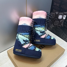 MOON BOOT 2026秋冬新款情侣新款时尚系带拼色中筒女靴 Park Soulmate 防寒保暖羽绒平底圆头雪地 MOON BOOT 2026秋冬新款情侣新款时尚系带拼色中筒女靴 Park Soulmate 防寒保暖羽绒平底圆头雪地