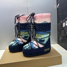 MOON BOOT 2026秋冬新款情侣新款时尚系带拼色中筒女靴 Park Soulmate 防寒保暖羽绒平底圆头雪地 MOON BOOT 2026秋冬新款情侣新款时尚系带拼色中筒女靴 Park Soulmate 防寒保暖羽绒平底圆头雪地