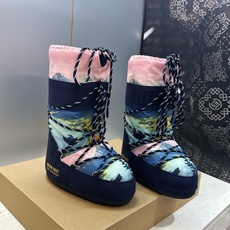 MOON BOOT 2026秋冬新款情侣新款时尚系带拼色中筒女靴 Park Soulmate 防寒保暖羽绒平底圆头雪地 MOON BOOT 2026秋冬新款情侣新款时尚系带拼色中筒女靴 Park Soulmate 防寒保暖羽绒平底圆头雪地