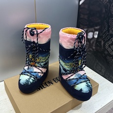 MOON BOOT 2026秋冬新款情侣新款时尚系带拼色中筒女靴 Park Soulmate 防寒保暖羽绒平底圆头雪地 MOON BOOT 2026秋冬新款情侣新款时尚系带拼色中筒女靴 Park Soulmate 防寒保暖羽绒平底圆头雪地
