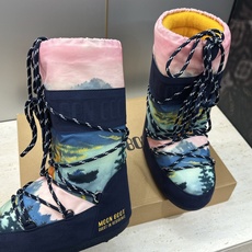MOON BOOT 2026秋冬新款情侣新款时尚系带拼色中筒女靴 Park Soulmate 防寒保暖羽绒平底圆头雪地 MOON BOOT 2026秋冬新款情侣新款时尚系带拼色中筒女靴 Park Soulmate 防寒保暖羽绒平底圆头雪地