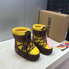 MOON BOOT 2026秋冬新款情侣新款时尚系带拼色女短靴 Park Soulmate 防寒保暖羽绒平底圆头雪地靴 MOON BOOT 2026秋冬新款情侣新款时尚系带拼色女短靴 Park Soulmate 防寒保暖羽绒平底圆头雪地靴