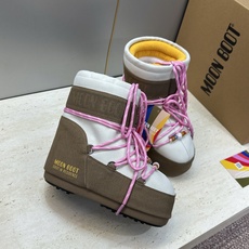 MOON BOOT 2026秋冬新款情侣新款时尚系带拼色女短靴 Park Soulmate 防寒保暖羽绒平底圆头雪地靴 MOON BOOT 2026秋冬新款情侣新款时尚系带拼色女短靴 Park Soulmate 防寒保暖羽绒平底圆头雪地靴