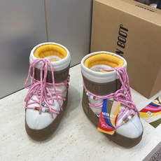 MOON BOOT 2026秋冬新款情侣新款时尚系带拼色女短靴 Park Soulmate 防寒保暖羽绒平底圆头雪地靴 MOON BOOT 2026秋冬新款情侣新款时尚系带拼色女短靴 Park Soulmate 防寒保暖羽绒平底圆头雪地靴