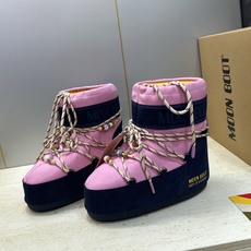 MOON BOOT 2026秋冬新款情侣新款时尚系带拼色女短靴 Park Soulmate 防寒保暖羽绒平底圆头雪地靴 MOON BOOT 2026秋冬新款情侣新款时尚系带拼色女短靴 Park Soulmate 防寒保暖羽绒平底圆头雪地靴