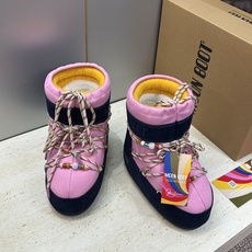 MOON BOOT 2026秋冬新款情侣新款时尚系带拼色女短靴 Park Soulmate 防寒保暖羽绒平底圆头雪地靴 MOON BOOT 2026秋冬新款情侣新款时尚系带拼色女短靴 Park Soulmate 防寒保暖羽绒平底圆头雪地靴