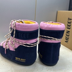 MOON BOOT 2026秋冬新款情侣新款时尚系带拼色女短靴 Park Soulmate 防寒保暖羽绒平底圆头雪地靴 MOON BOOT 2026秋冬新款情侣新款时尚系带拼色女短靴 Park Soulmate 防寒保暖羽绒平底圆头雪地靴