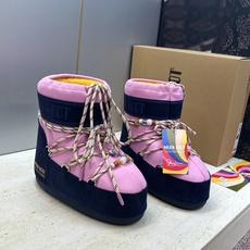 MOON BOOT 2026秋冬新款情侣新款时尚系带拼色女短靴 Park Soulmate 防寒保暖羽绒平底圆头雪地靴 MOON BOOT 2026秋冬新款情侣新款时尚系带拼色女短靴 Park Soulmate 防寒保暖羽绒平底圆头雪地靴