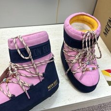 MOON BOOT 2026秋冬新款情侣新款时尚系带拼色女短靴 Park Soulmate 防寒保暖羽绒平底圆头雪地靴 MOON BOOT 2026秋冬新款情侣新款时尚系带拼色女短靴 Park Soulmate 防寒保暖羽绒平底圆头雪地靴