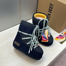 MOON BOOT 2026秋冬新款情侣新款时尚系带拼色女短靴 Park Soulmate 防寒保暖羽绒平底圆头雪地靴 MOON BOOT 2026秋冬新款情侣新款时尚系带拼色女短靴 Park Soulmate 防寒保暖羽绒平底圆头雪地靴