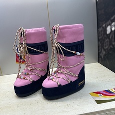 MOON BOOT 2026秋冬新款情侣新款时尚系带拼色中筒女靴 Park Soulmate 防寒保暖羽绒平底圆头雪地 MOON BOOT 2026秋冬新款情侣新款时尚系带拼色中筒女靴 Park Soulmate 防寒保暖羽绒平底圆头雪地