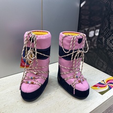 MOON BOOT 2026秋冬新款情侣新款时尚系带拼色中筒女靴 Park Soulmate 防寒保暖羽绒平底圆头雪地 MOON BOOT 2026秋冬新款情侣新款时尚系带拼色中筒女靴 Park Soulmate 防寒保暖羽绒平底圆头雪地