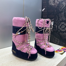 MOON BOOT 2026秋冬新款情侣新款时尚系带拼色中筒女靴 Park Soulmate 防寒保暖羽绒平底圆头雪地 MOON BOOT 2026秋冬新款情侣新款时尚系带拼色中筒女靴 Park Soulmate 防寒保暖羽绒平底圆头雪地