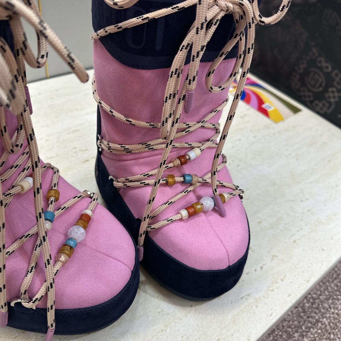 MOON BOOT 2026秋冬新款情侣新款时尚系带拼色中筒女靴 Park Soulmate 防寒保暖羽绒平底圆头雪地 MOON BOOT 2026秋冬新款情侣新款时尚系带拼色中筒女靴 Park Soulmate 防寒保暖羽绒平底圆头雪地