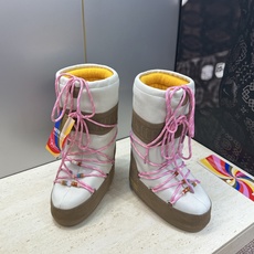 MOON BOOT 2026秋冬新款情侣新款时尚系带拼色中筒女靴 Park Soulmate 防寒保暖羽绒平底圆头雪地 MOON BOOT 2026秋冬新款情侣新款时尚系带拼色中筒女靴 Park Soulmate 防寒保暖羽绒平底圆头雪地