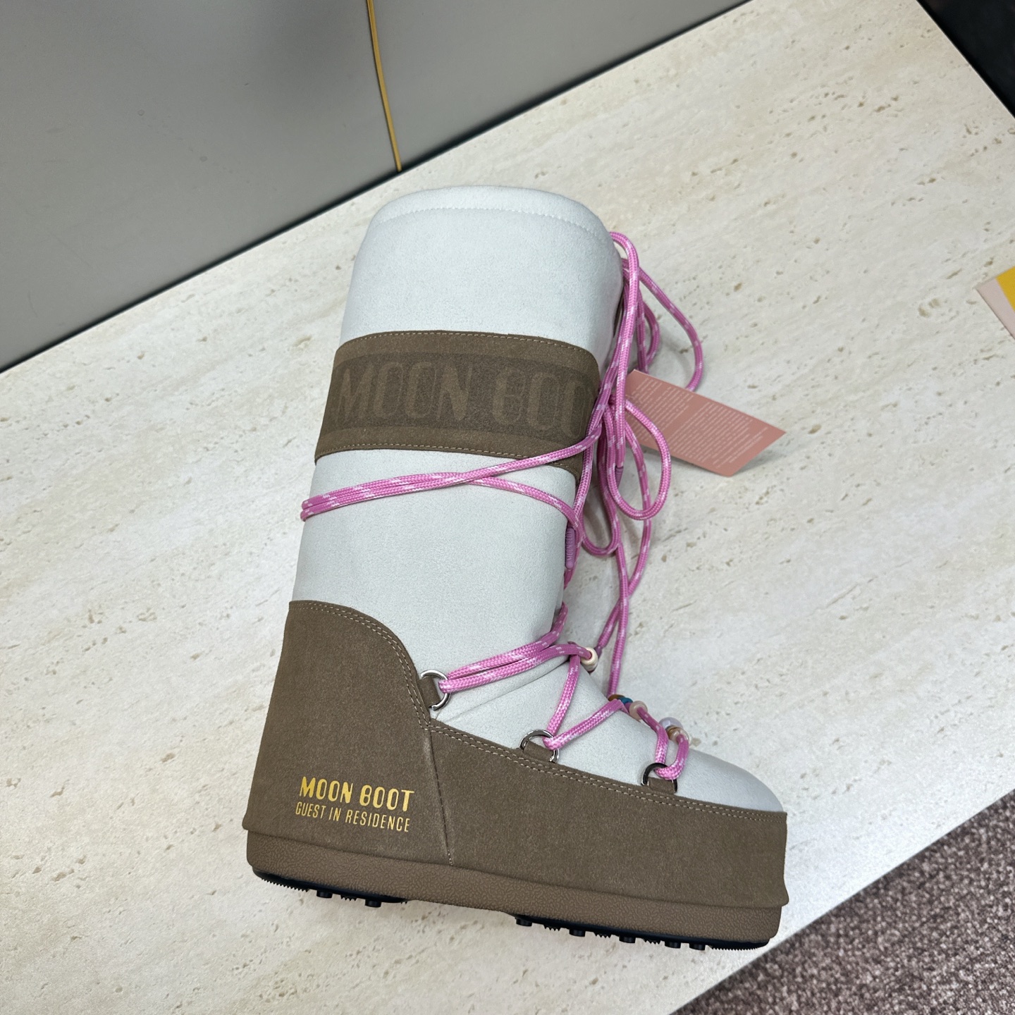MOON BOOT 2026秋冬新款情侣新款时尚系带拼色中筒女靴 Park Soulmate 防寒保暖羽绒平底圆头雪地 MOON BOOT 2026秋冬新款情侣新款时尚系带拼色中筒女靴 Park Soulmate 防寒保暖羽绒平底圆头雪地