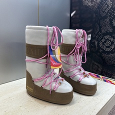 MOON BOOT 2026秋冬新款情侣新款时尚系带拼色中筒女靴 Park Soulmate 防寒保暖羽绒平底圆头雪地 MOON BOOT 2026秋冬新款情侣新款时尚系带拼色中筒女靴 Park Soulmate 防寒保暖羽绒平底圆头雪地