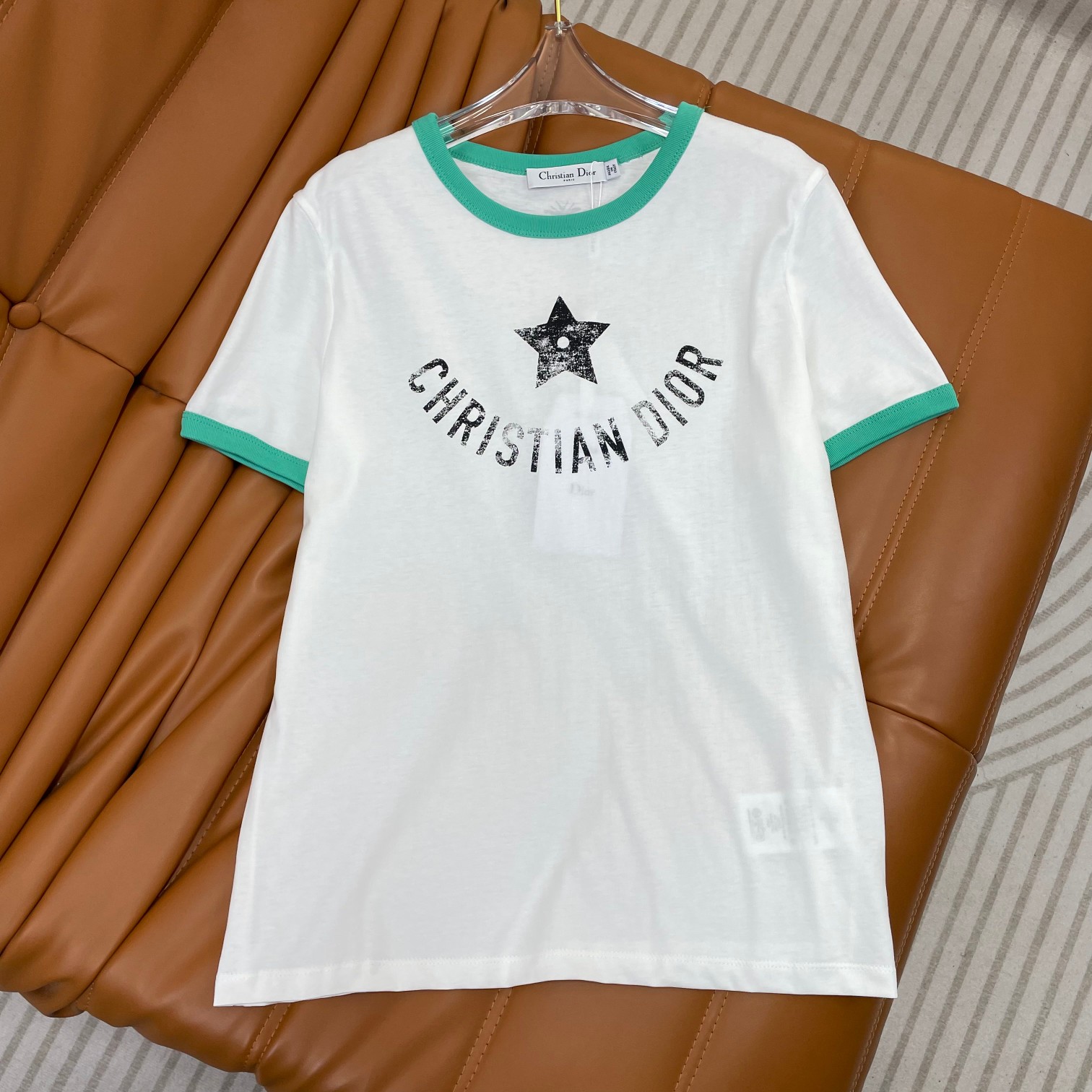 Dior Kleding T-Shirt Wit Afdrukken Katoen Herfstcollectie Korte mouw