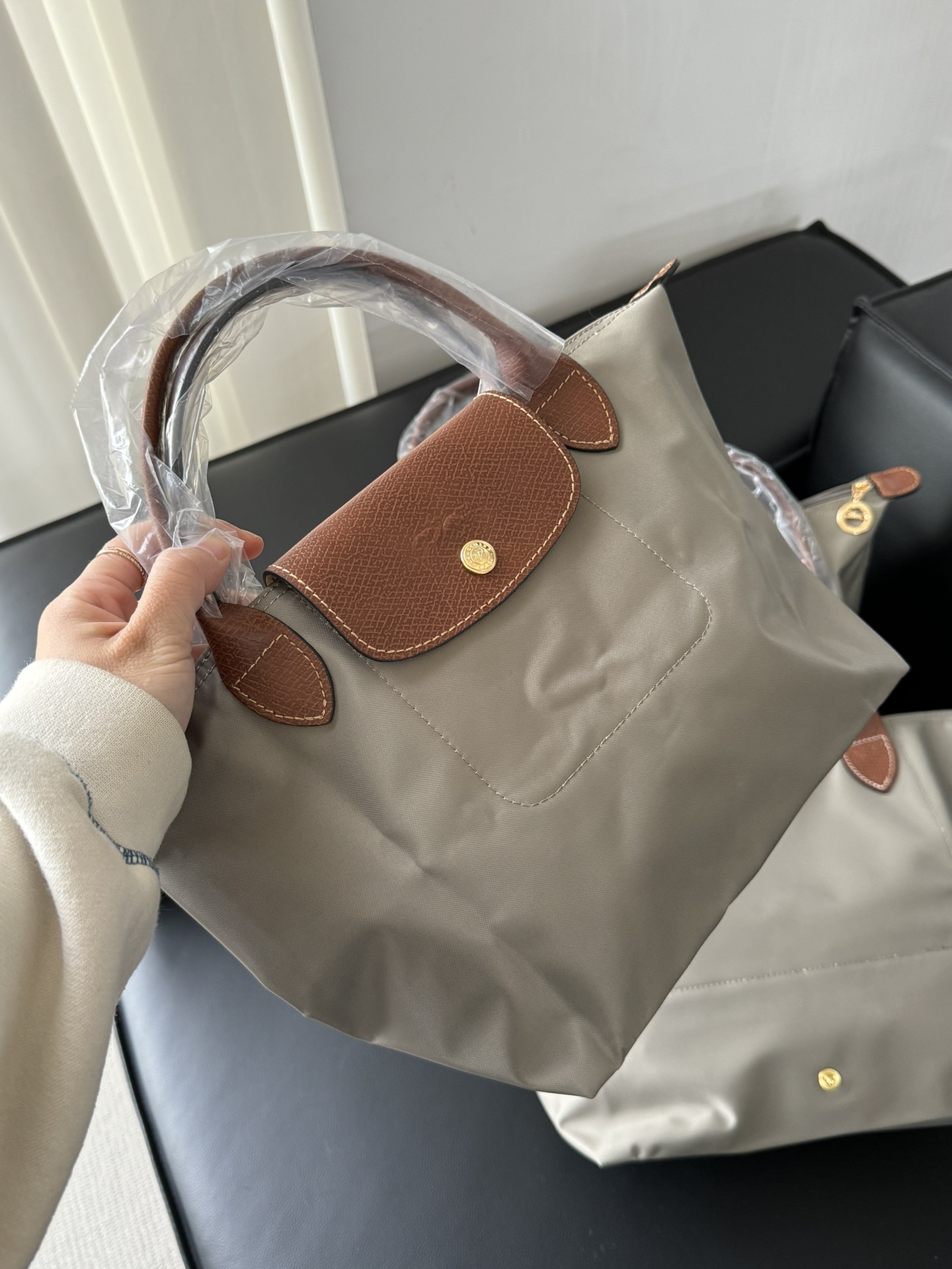 Longchamp ～最后一个浅灰色，一年四季都好配的颜色 咱们出mini的时候可是最抢手的