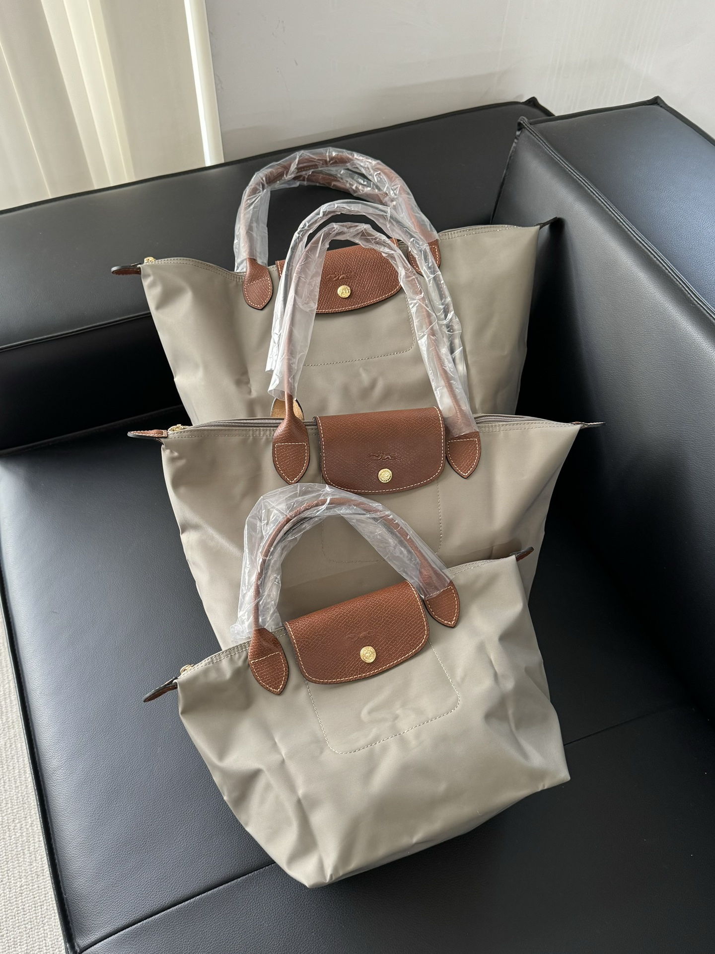 Longchamp ～最后一个浅灰色，一年四季都好配的颜色 咱们出mini的时候可是最抢手的