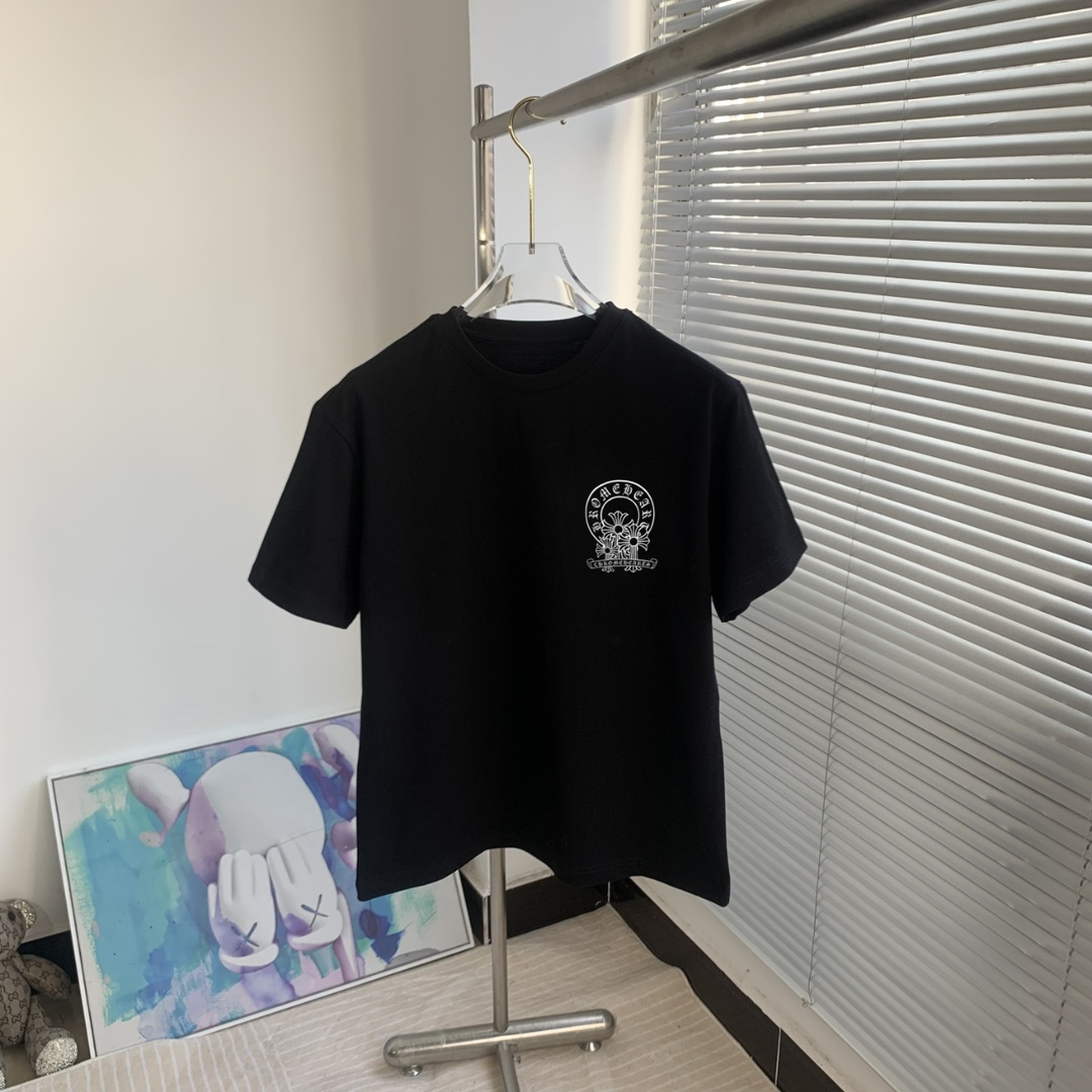 Chrome Hearts Clothing T-Shirt Spring/Summer Collection Fashion Short Sleeve