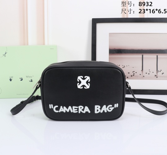 Off-White Black Camera Bag, 23*16*6.5 cm, Stylish Crossbody Bag 1 Off-White Black Camera Bag, 23*16*6.5 cm, Stylish Crossbody Bag