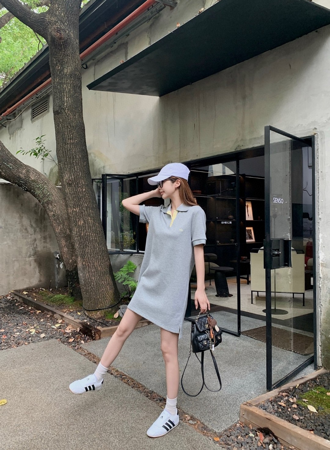 P483 Polo Dress: Versatile One-Size-Fits-All with Stylish Details and Comfortable Fit - 图片 2