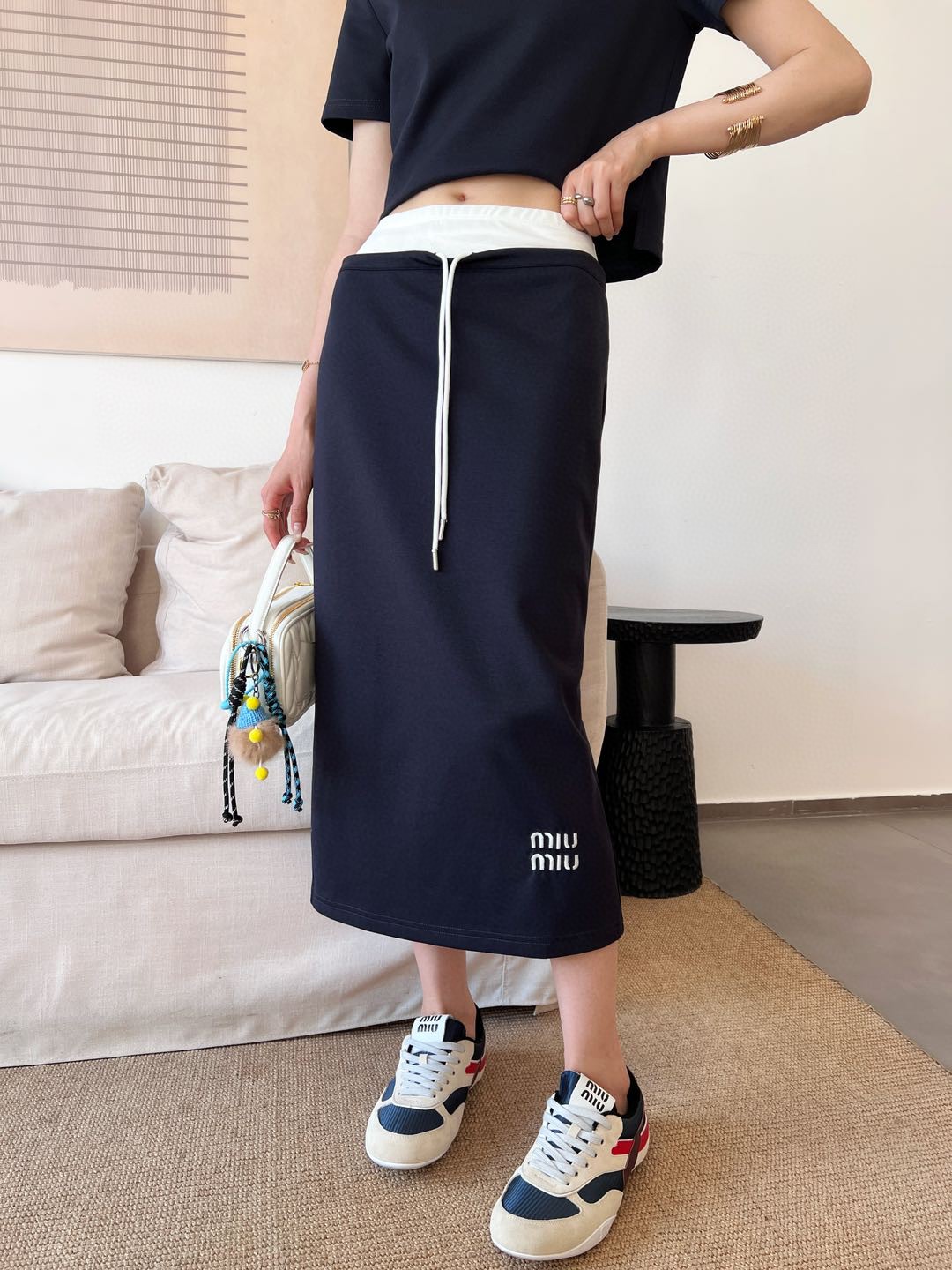 Miu Miu Inspired Women's Casual Two-Piece Outfit with Embroidered Logo 8 a1746970589065 3605