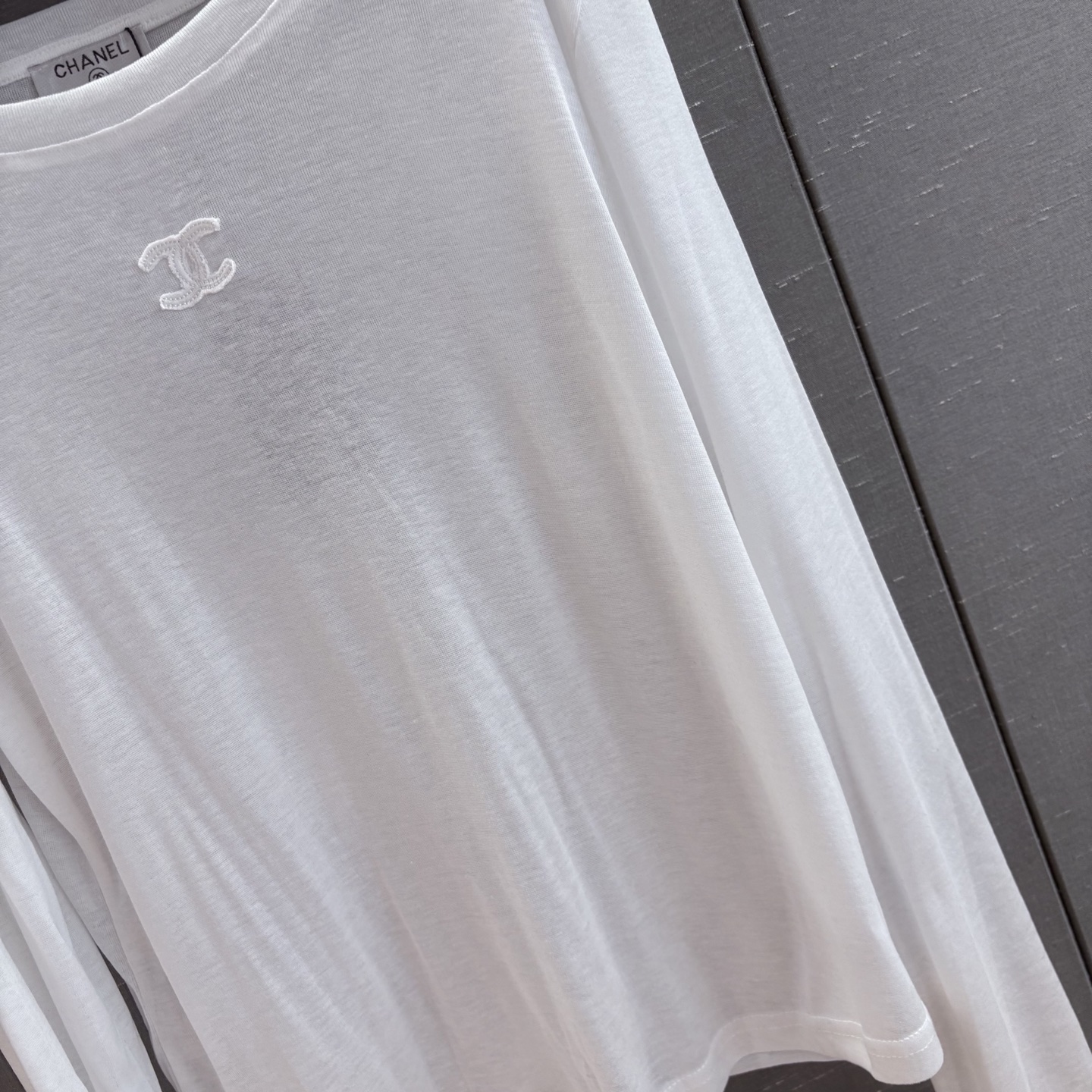 Chanel Women's White Long Sleeve T-Shirt Classic Style, Size S, M, L 3 a1755340324001 2822