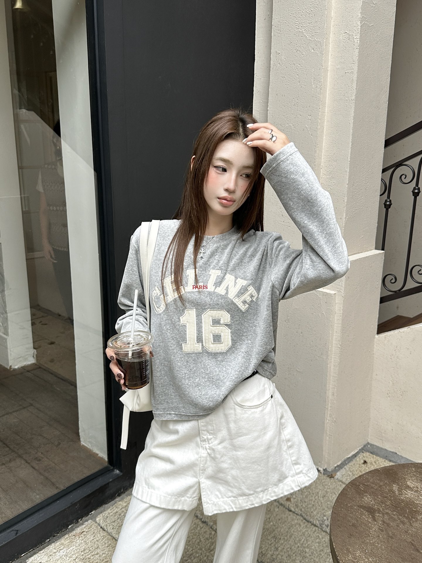 Celine Inspired Graphic Print Long Sleeve Top - Casual Chic Style 3 a1756122668527 4180