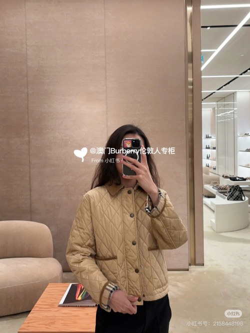 Burberry Diamond Quilted Jacket, Vintage Check Lining, Corduroy Collar 4 Burberry Diamond Quilted Jacket, Vintage Check Lining, Corduroy Collar
