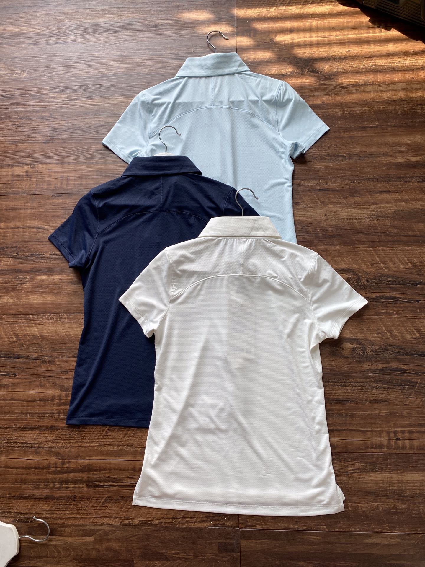 Lululemon Quick-Dry t-shirt training white navy light blue yoga