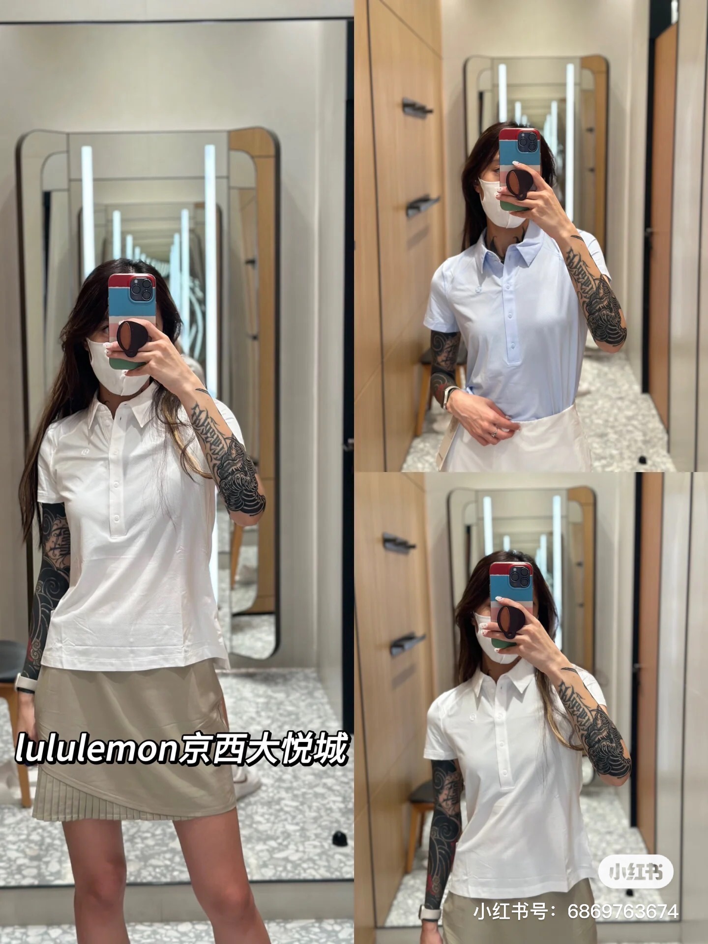Lululemon Quick-Dry Lulu t-shirt training white and black yoga
