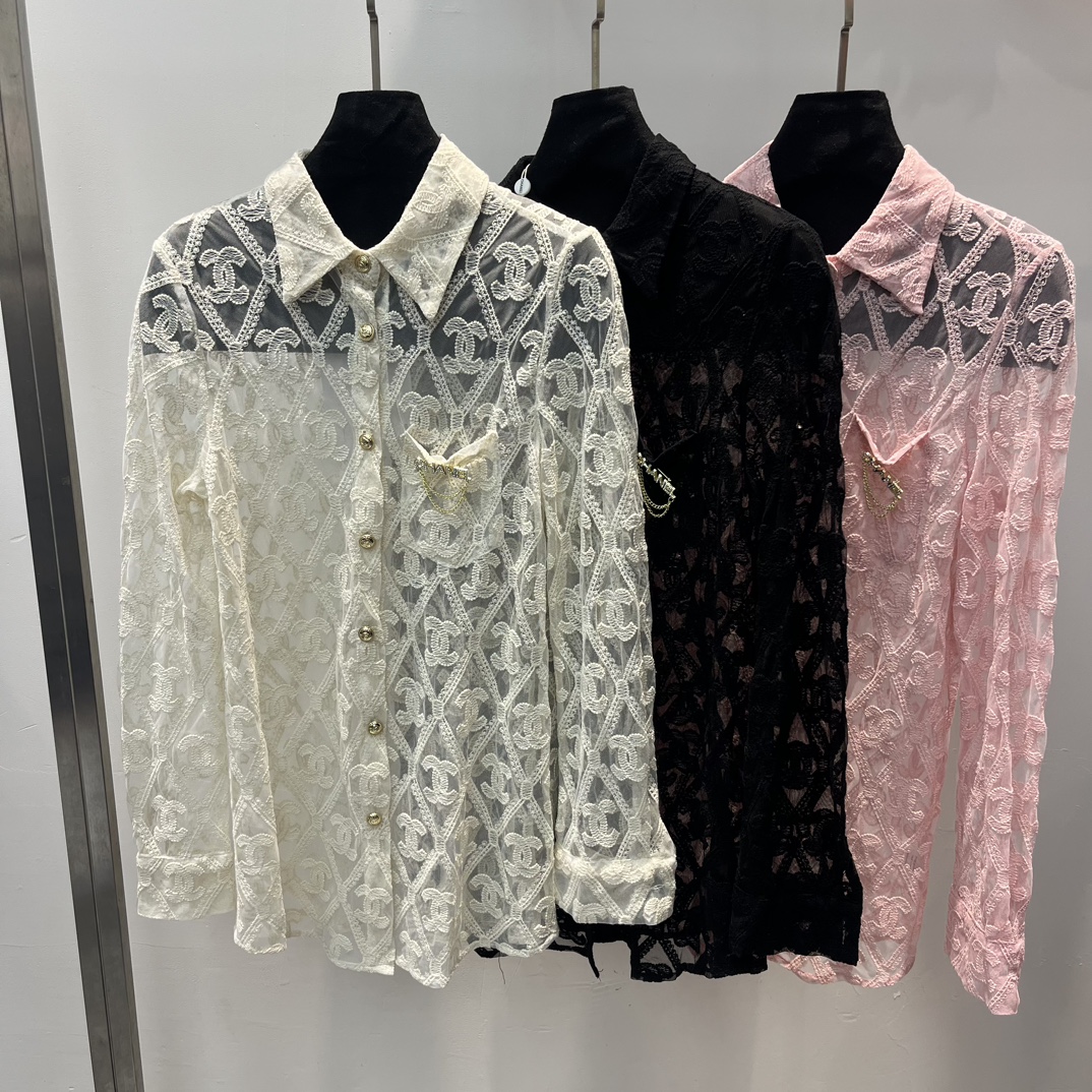 NO:323819,New style embroidered logo hollow lace lapel metal button long sleeve shirt top SML, shirts, alexander wang19860909新款 刺绣logo镂空蕾丝翻领金属扣长袖衬衫上衣SML,,shirts,alexander wang,Women's clothing