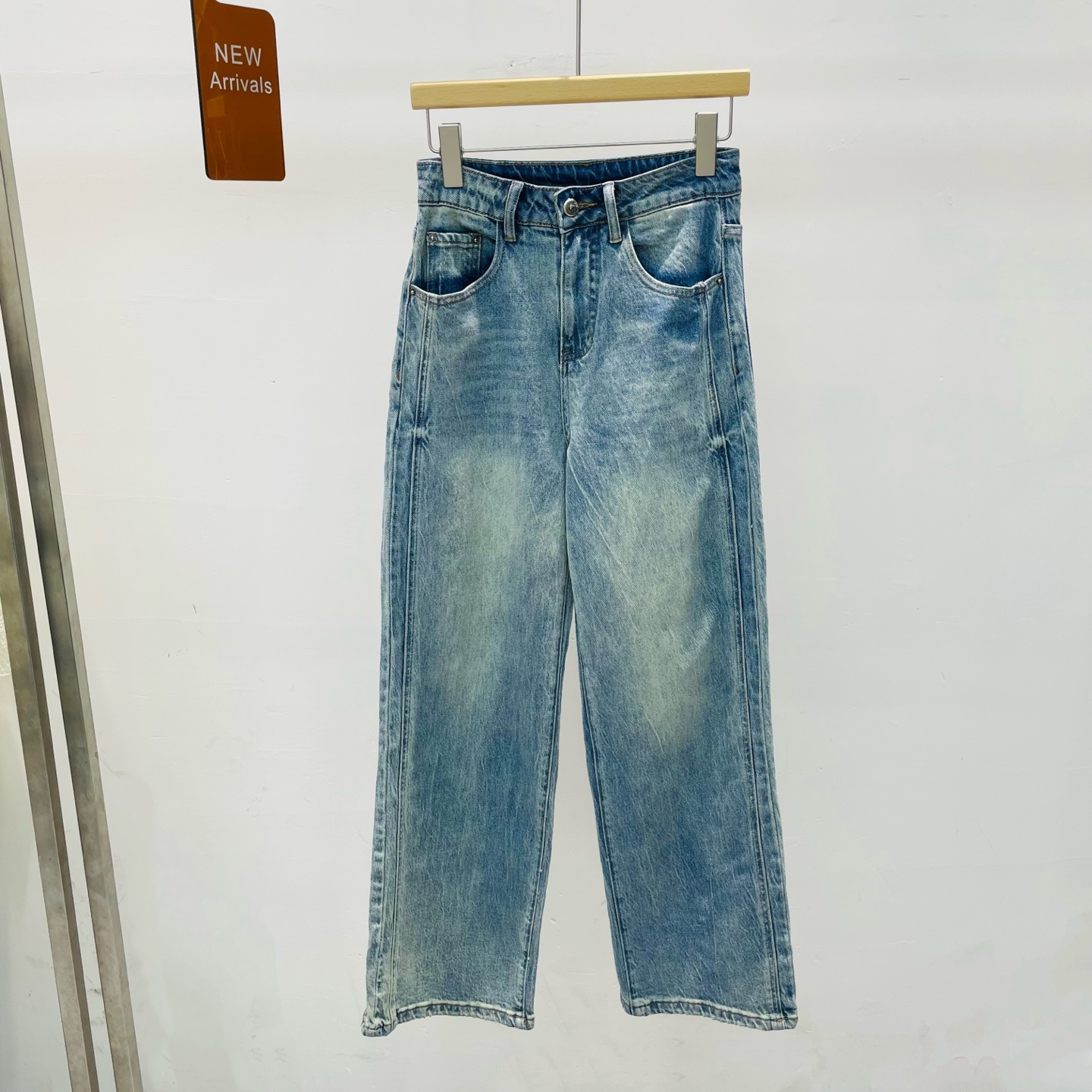 NO:313219,New Croheart high waist light blue wide-leg straight loose draping design jeans SMLXL1, chrome hearts, jeans, alexander wang19860909新款 克罗心高腰浅蓝色阔腿直筒宽松垂感设计牛仔裤SMLXL1,,chrome hearts,jeans,alexander wang,Women's clothing