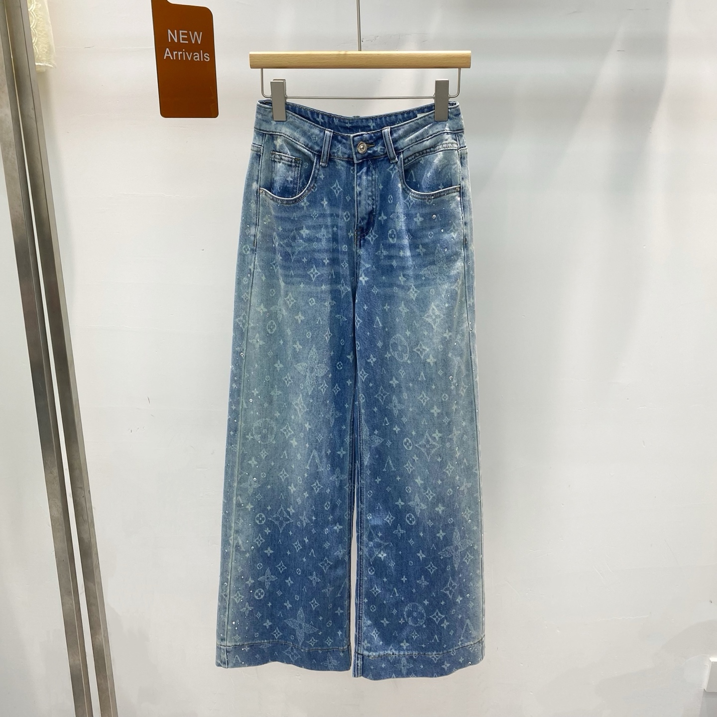 NO:325906,0 pants new style hot diamond high-end retro washing loose straight floor jeans S, jeans, alexander wang198609090裤新款 烫钻高级感复古水洗宽松直筒拖地牛仔裤S,,jeans,alexander wang,Women's clothing